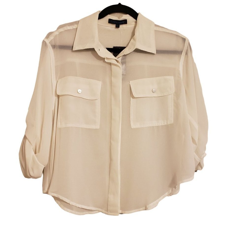 Coolwear button down top Size L NWT